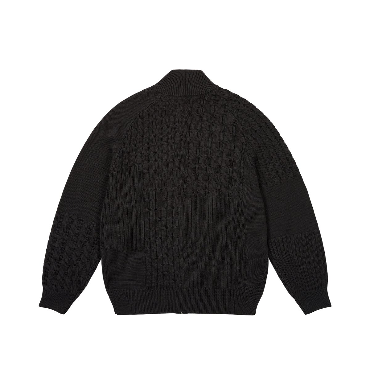 トップス PALACE 25SPRING PATCHWORK ZIP KNIT BLACK PATCHWORK ZIP KNIT BLACK - Spring 2025 - Palace