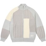 PATCHWORK ZIP KNIT WHITE