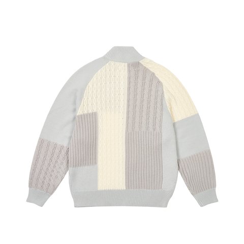Palace PATCHWORK ZIP KNIT WHITE - Colorway