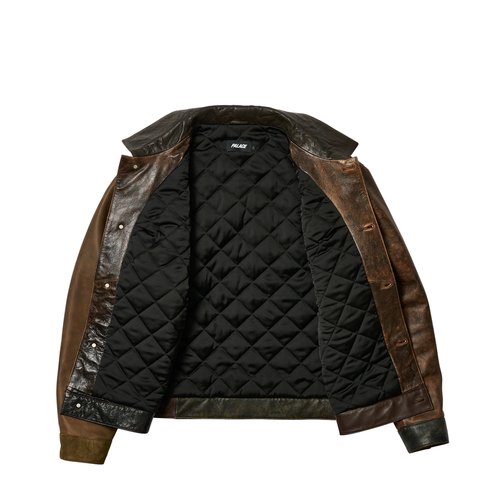 Palace PATCHY LEATHER JACKET MULTI - Colorway