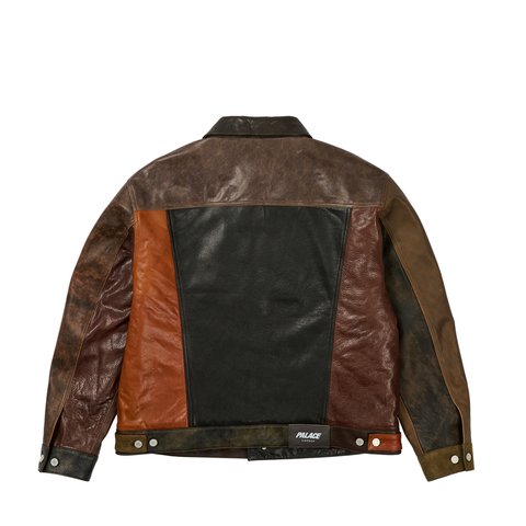 Palace PATCHY LEATHER JACKET MULTI - Colorway
