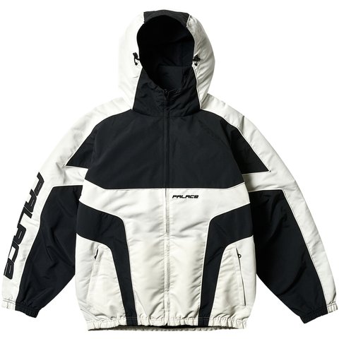 PIPED HOODED SHELL JACKET BLACK