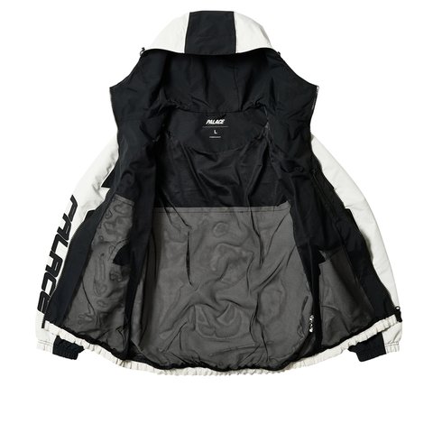 Palace PIPED HOODED SHELL JACKET BLACK - Colorway