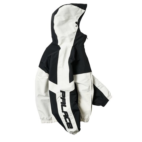 Palace PIPED HOODED SHELL JACKET BLACK - Colorway