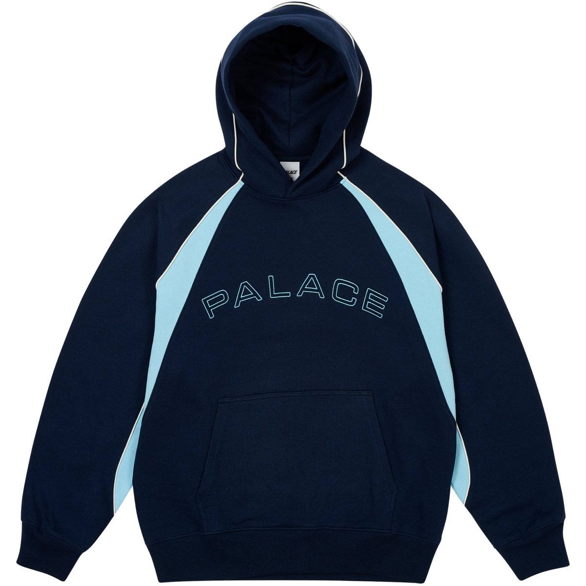 PIPED PANEL HOOD OCEAN BLUE