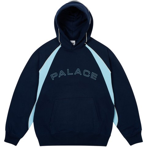 PIPED PANEL HOOD OCEAN BLUE