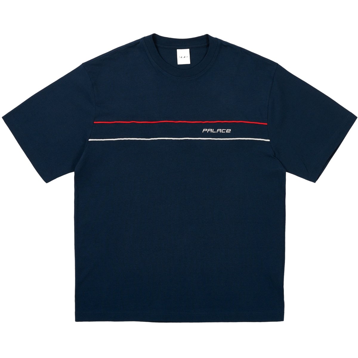 PIPED PANEL T-SHIRT NAVY