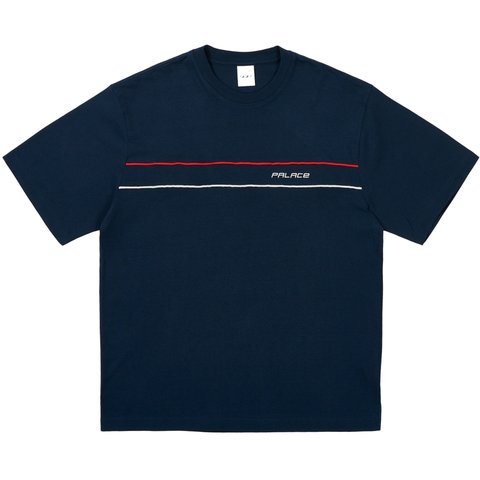 Palace PIPED PANEL T-SHIRT NAVY