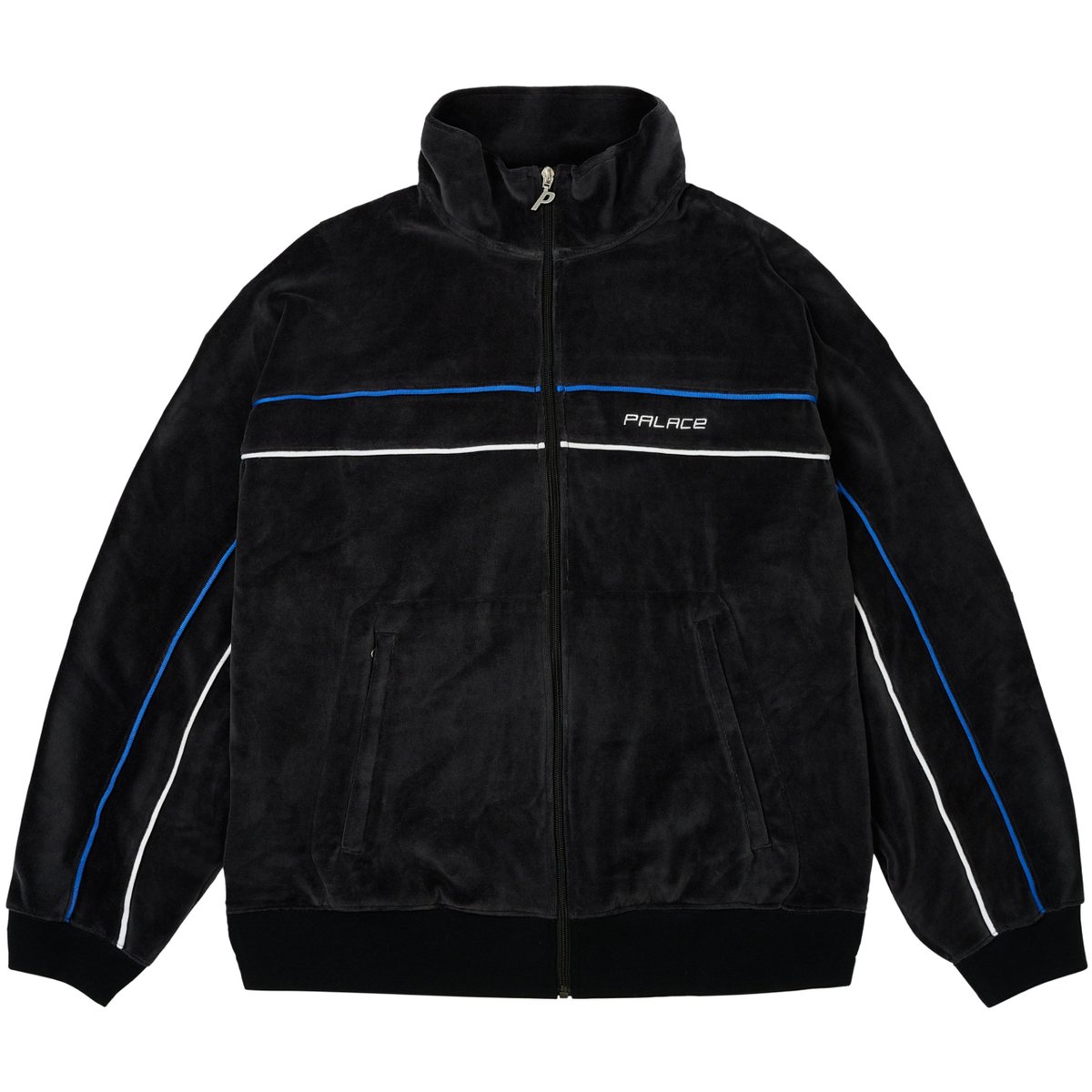 PIPED VELOUR FUNNEL BLACK