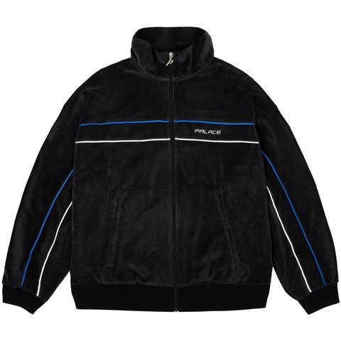 PIPED VELOUR FUNNEL BLACK