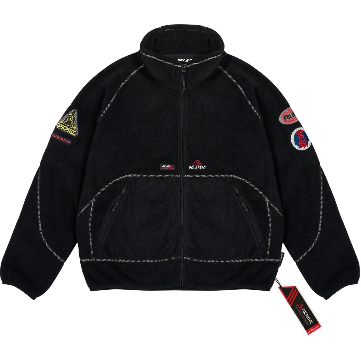POLARTEC FULL ZIP FUNNEL BLACK