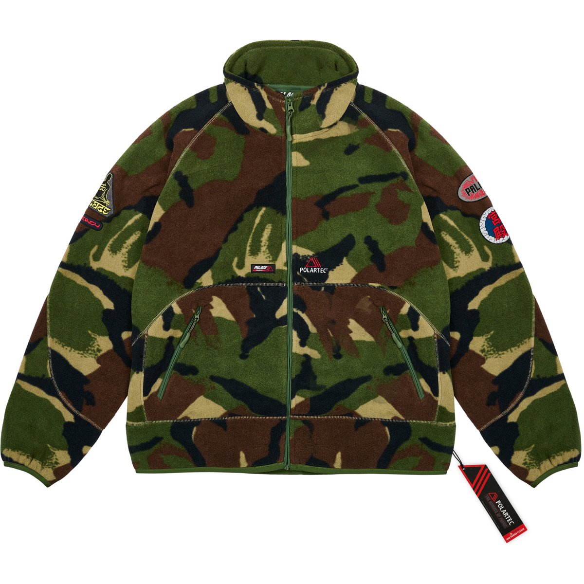 POLARTEC FULL ZIP FUNNEL WOODLAND CAMO