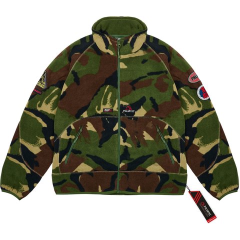 POLARTEC FULL ZIP FUNNEL WOODLAND CAMO