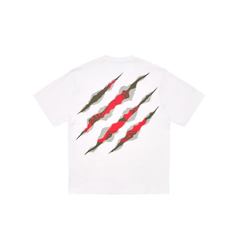 Palace RIPPED TRI T-SHIRT WHITE - Colorway