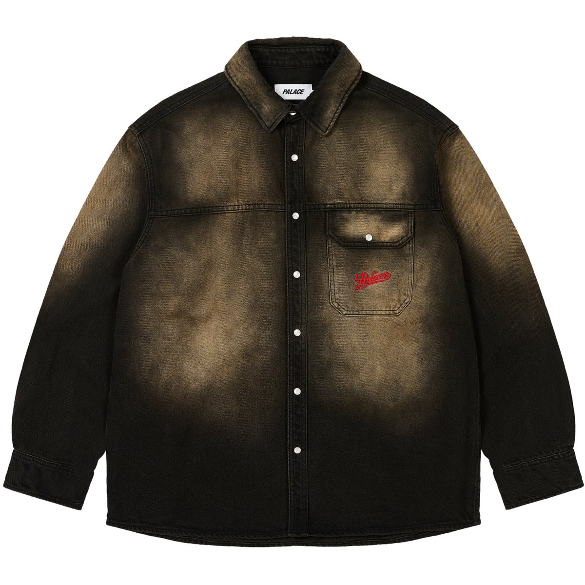 SCRIPTY DENIM SHIRT SAND WASH BLACK