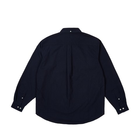 Palace SEERSUCKER OXFORD SHIRT NAVY - Colorway
