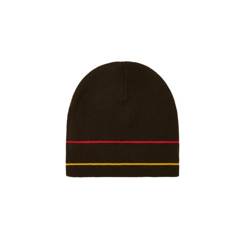 Palace STRIPE NEIN CUFF BEANIE BROWN - Colorway