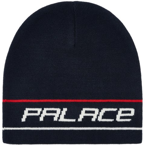 Palace STRIPE NEIN CUFF BEANIE NAVY - $42.00