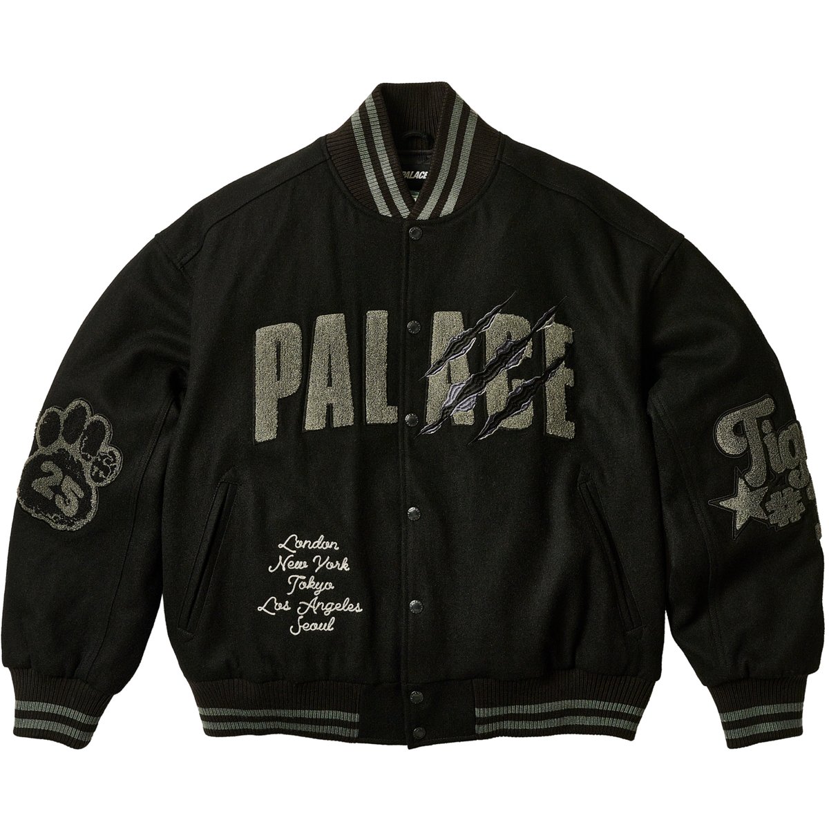 TORA TORA VARSITY JACKET BLACK