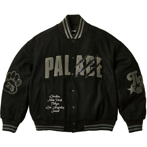 Palace TORA TORA VARSITY JACKET BLACK - $578.00