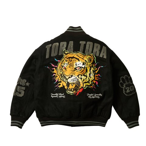 Palace TORA TORA VARSITY JACKET BLACK - Colorway