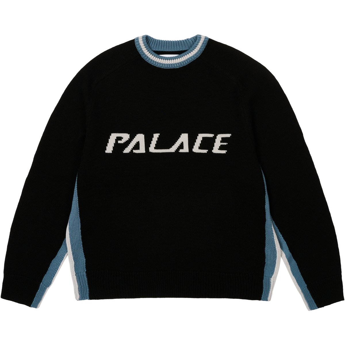 TRI COLOUR KNIT BLACK