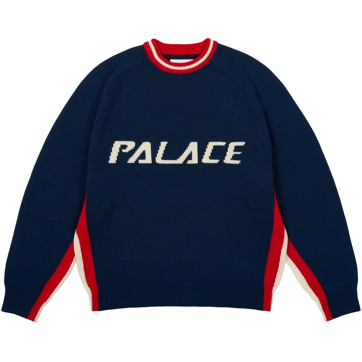 TRI COLOUR KNIT NAVY