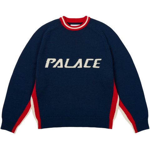 TRI COLOUR KNIT NAVY