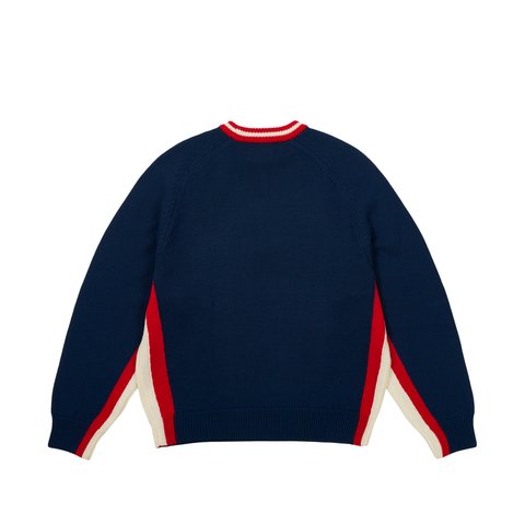 Palace TRI COLOUR KNIT NAVY - Colorway