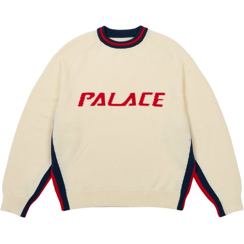 TRI COLOUR KNIT WHITE