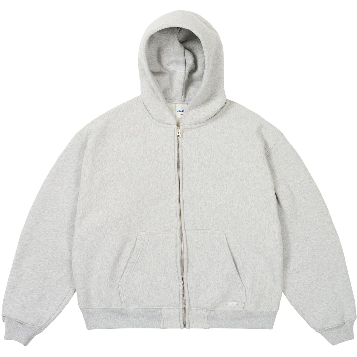 UNISEX ZIP HOOD GREY MARL