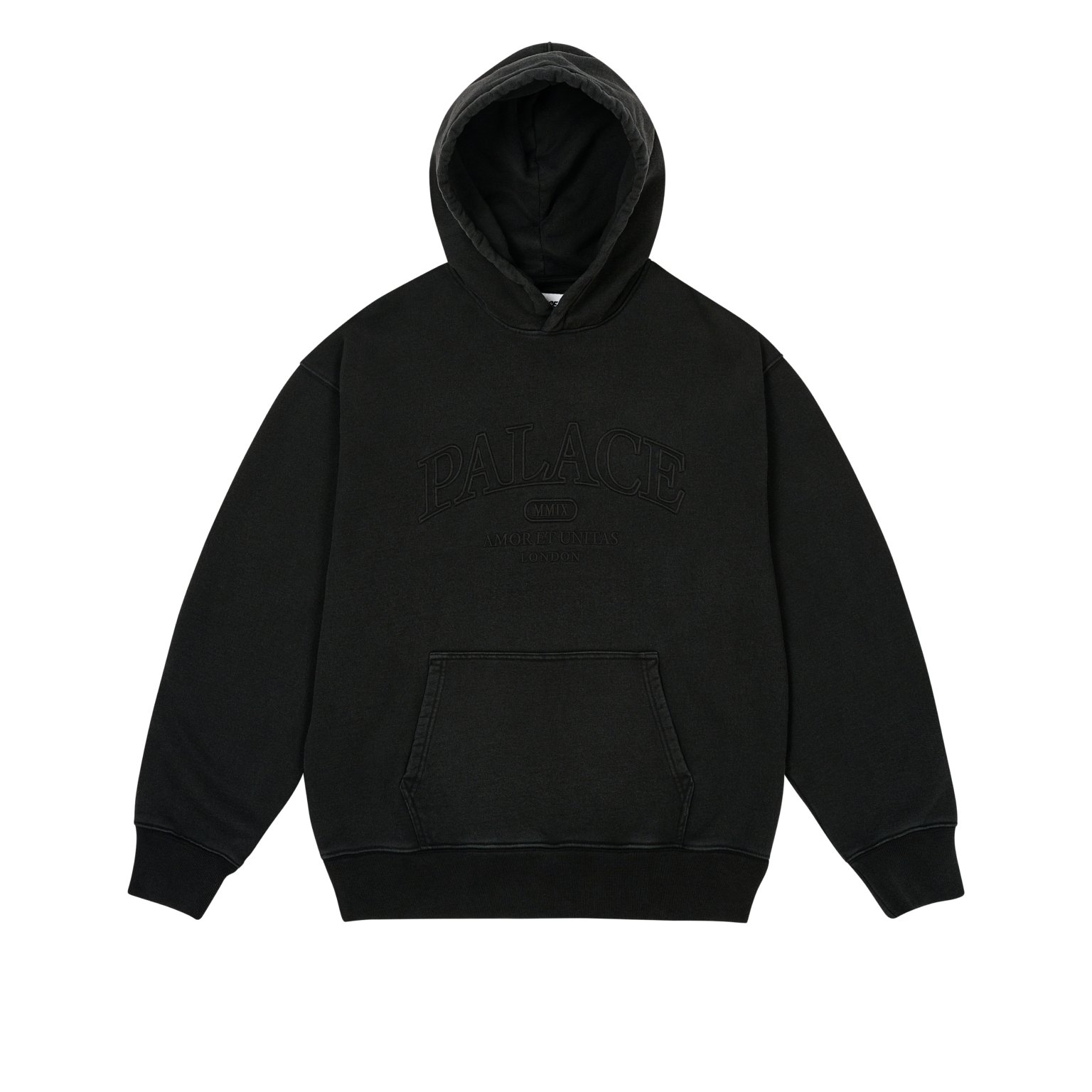 UNITAS PIGMENT WASH HOOD BLACK - Spring 2025 - Palace