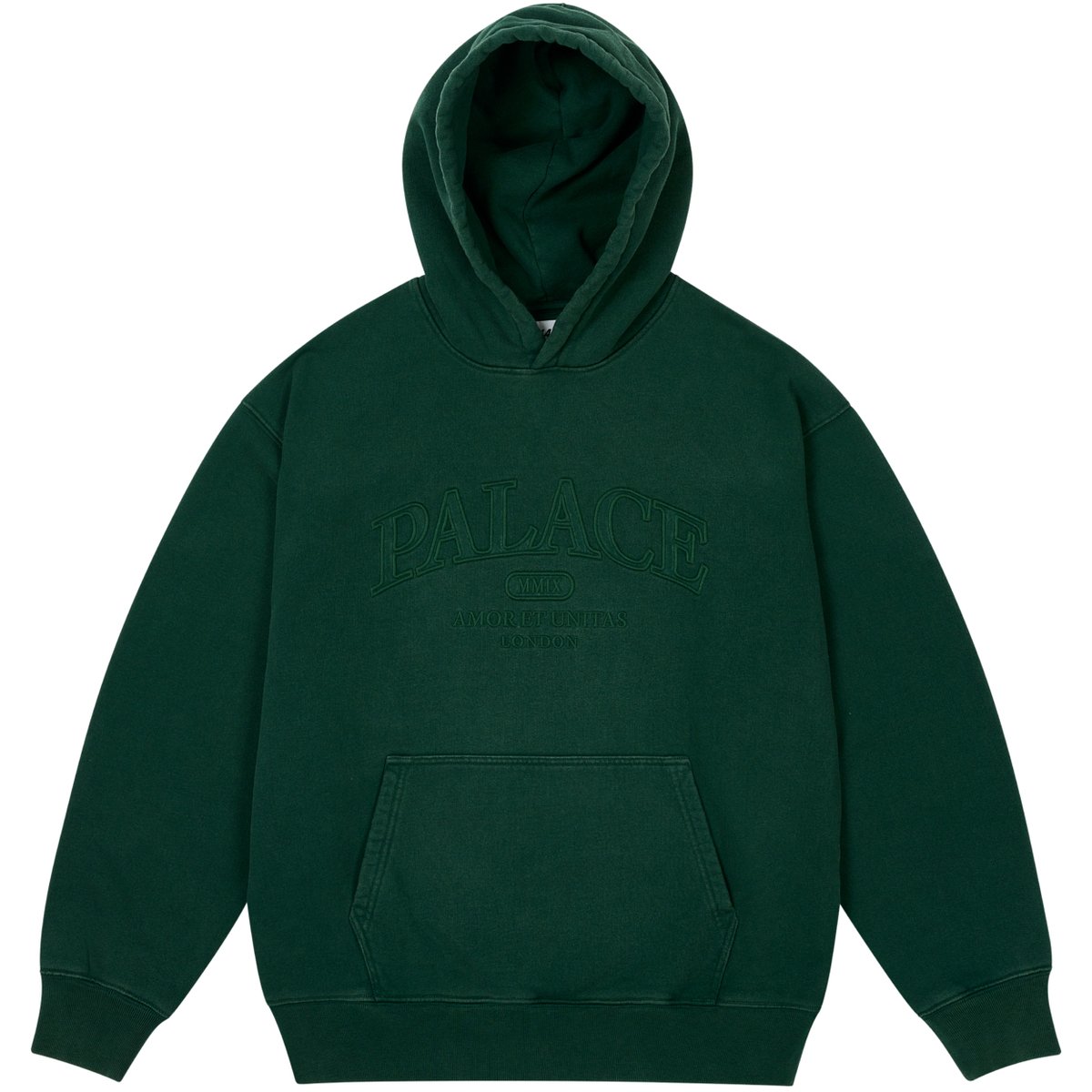 UNITAS PIGMENT WASH HOOD RACEY GREEN