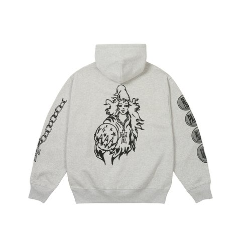 Palace WIZARD SLEEVES HOOD GREY MARL - Colorway