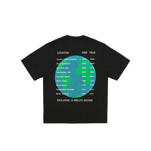 Palace WORLD TOUR T-SHIRT BLACK - Colorway