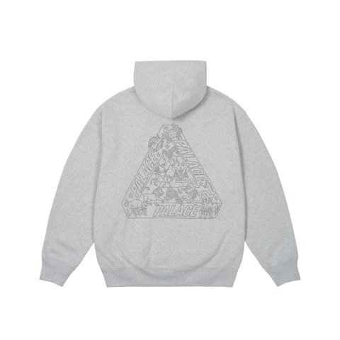 Palace ZODIAC TRI-FERG HOOD GREY MARL - Colorway