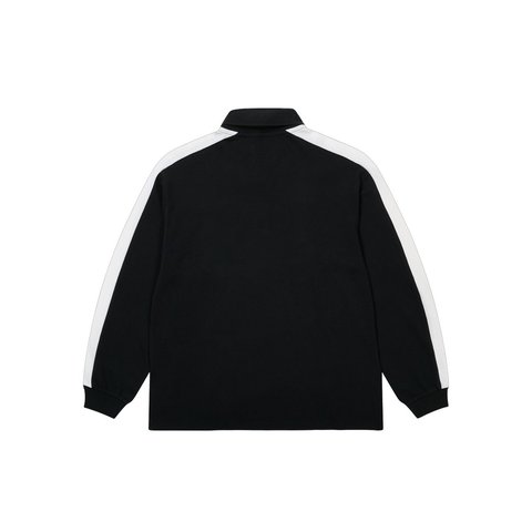 Palace ESTABLISHED LONGSLEEVE POLO BLACK - Style 3