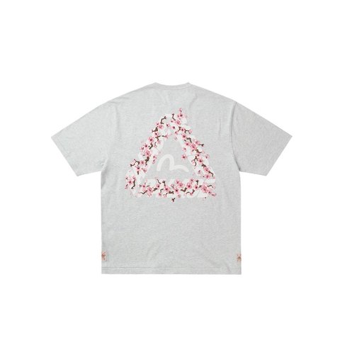 Palace PALACE EVISU HEAVY WASH T-SHIRT GREY MARL - Style 4
