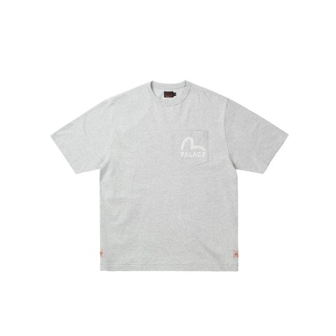 Palace PALACE EVISU HEAVY WASH T-SHIRT GREY MARL - Style 4