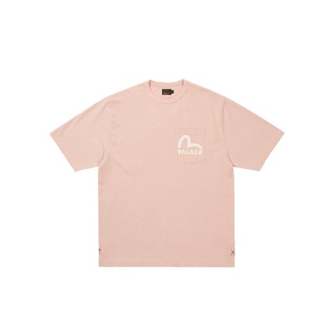Palace PALACE EVISU HEAVY WASH T-SHIRT MISTY PINK - Style 4