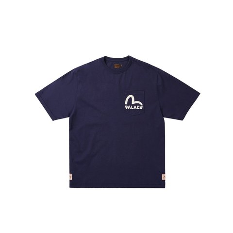 Palace PALACE EVISU HEAVY WASH T-SHIRT NAVY - Style 4