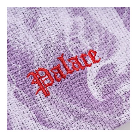 Palace SMOKED WAFFLE LONGSLEEVE FLAT GRAPE - Style 3