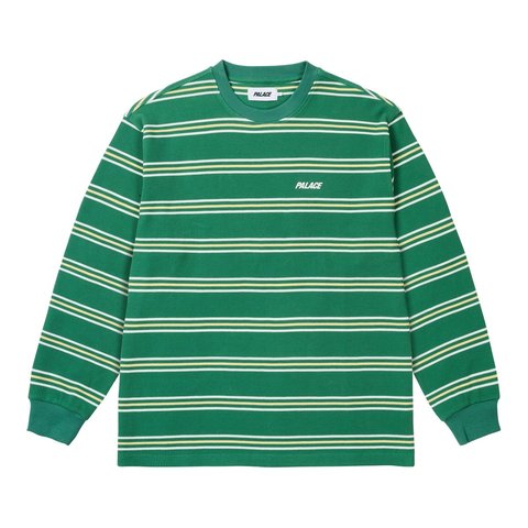 Palace TRIO STRIPE LONGSLEEVE LUCKY GREEN - Style 3