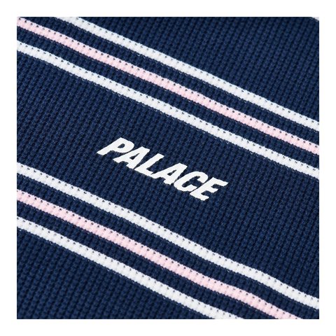 Palace TRIO STRIPE LONGSLEEVE NAVY - Style 3