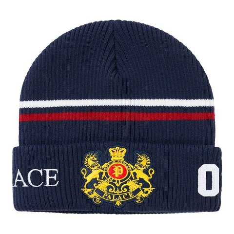 Palace ESTABLISHED BEANIE NAVY - Style 4