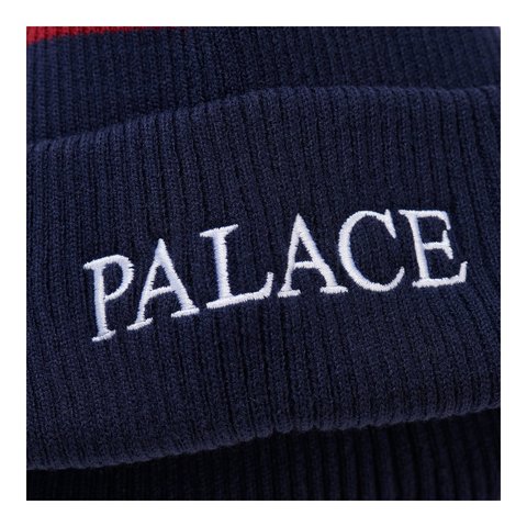 Palace ESTABLISHED BEANIE NAVY - Style 4