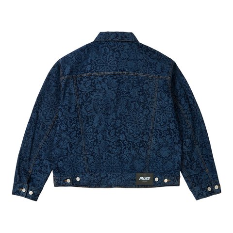 Palace LACE BLEACHED DENIM JACKET INDIGO DENIM - Style 4