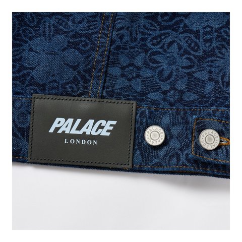 Palace LACE BLEACHED DENIM JACKET INDIGO DENIM - Style 4