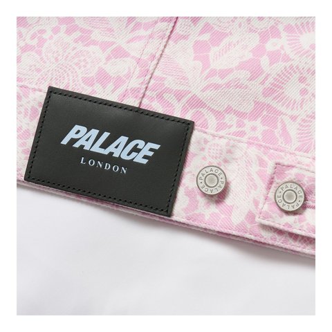 Palace LACE BLEACHED DENIM JACKET PINK DENIM - Style 4