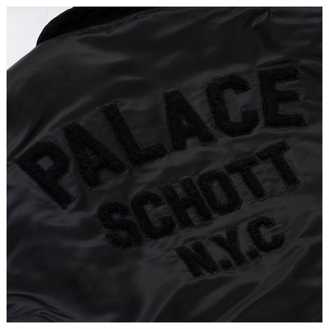 Palace PALACE SCHOTT CWU 90'S FIT BOMBER JACKET BLACK - Style 7